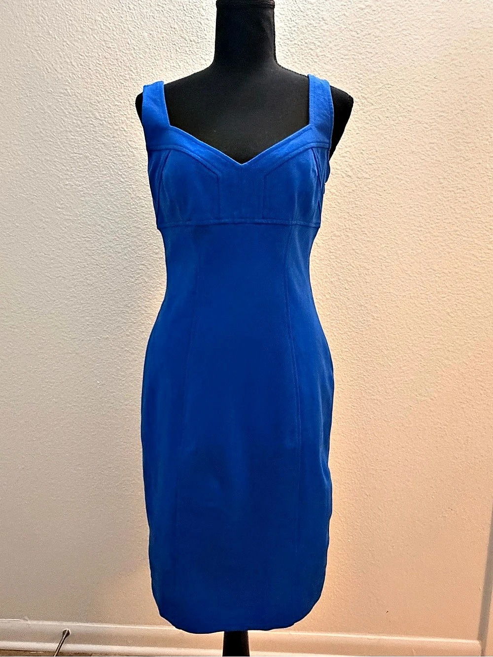 Diane von Furstenberg Blue Midi Dress Size 10 Like New